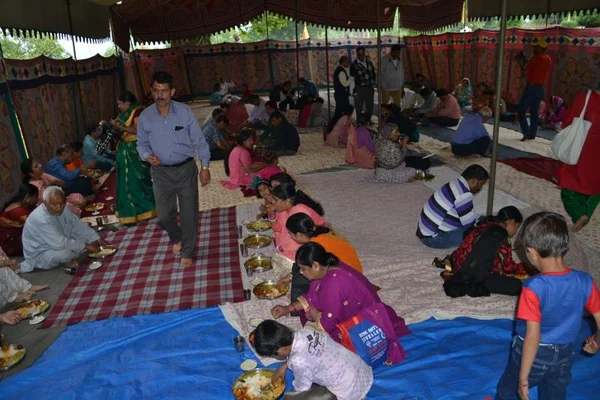 YATRIES HAVING PRASHAD DURING MAHAYAGYA 2017